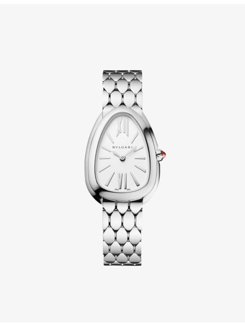 BVLGARI 103141 Serpenti Tubogas stainless steel and opaline quartz  watch