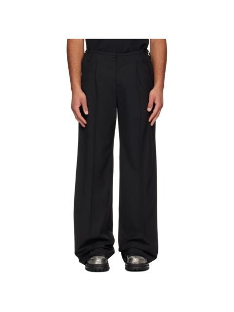 032c Black Wide Leg Suit Trousers