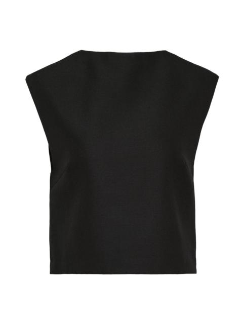 Jil Sander Wool Mohair Grain De Poudre Top