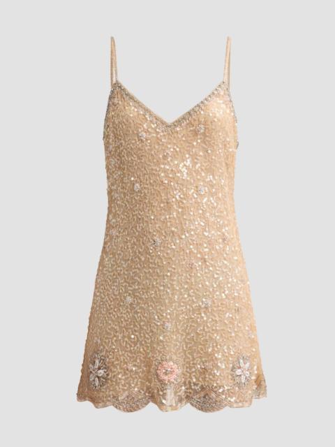 LoveShackFancy Women's Lyrica Embellished Mini Dress - Sunlit Sand