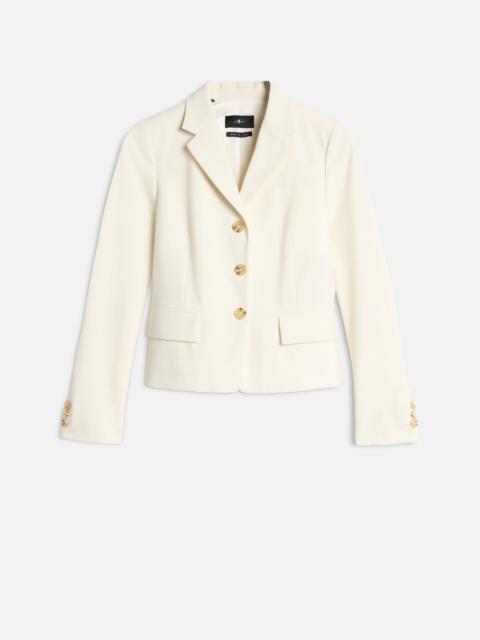 7 For All Mankind FITTED BLAZER in Wool Blend White