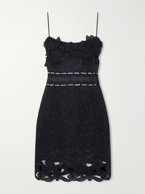 Isabel Marant Reola Embroidered Ramie Mini Dress