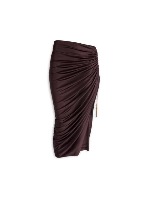 Balmain Flowing jersey midi skirt with slit