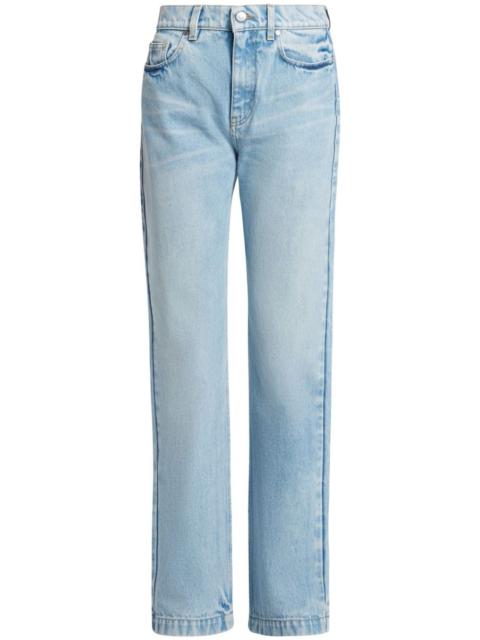 S wave-patch straight-leg jeans