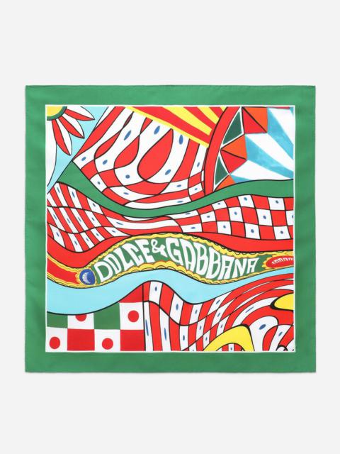 Dolce & Gabbana Carretto-print silk bandanna (50x50)