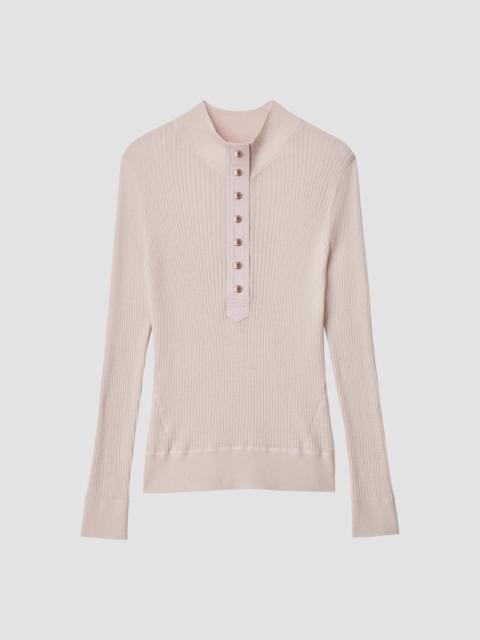 rag & bone Women's Lucy Rib-Knit Wool Henley - Ivory
