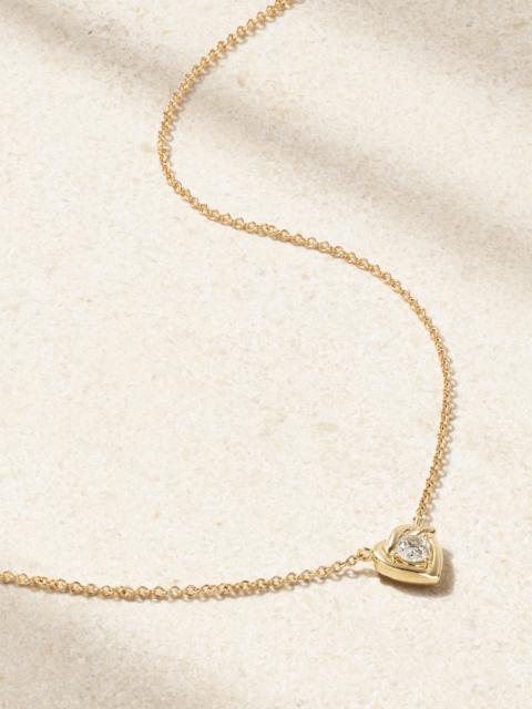 STONE AND STRAND Tie The Knot 10-karat Gold Diamond Necklace
