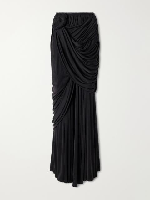 HEIRLOME Effie Draped Silk-jersey Maxi Dress