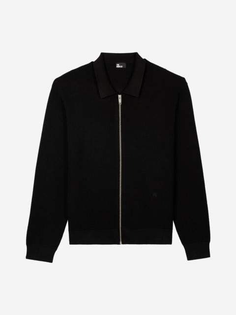 The Kooples BLACK HONEYCOMB CARDIGAN