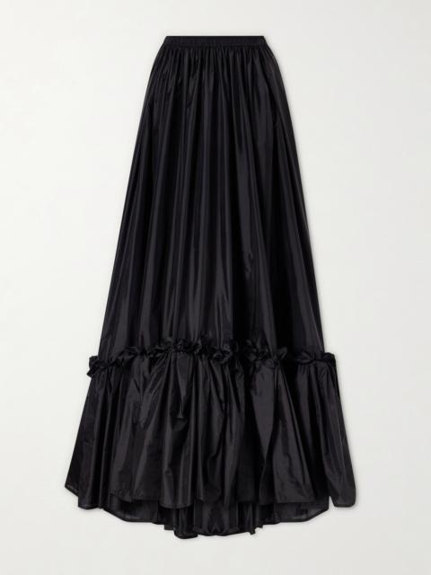 SAINT LAURENT Tiered Ruffled Satin Skirt