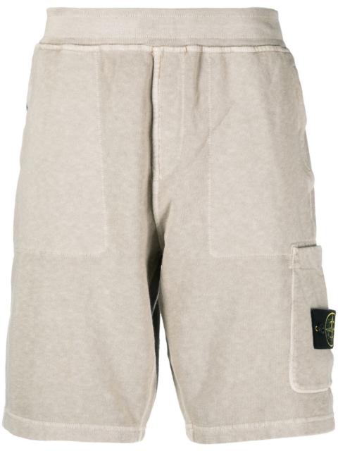 Stone Island Compass-motif cotton shorts