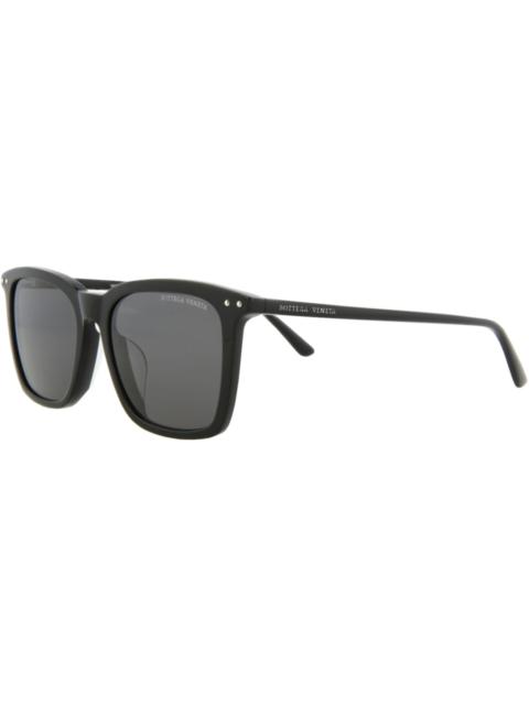 Bottega Veneta Bottega Veneta Square Rectangle Sunglasses Black Black Grey (BV0251SA-30007260-001)