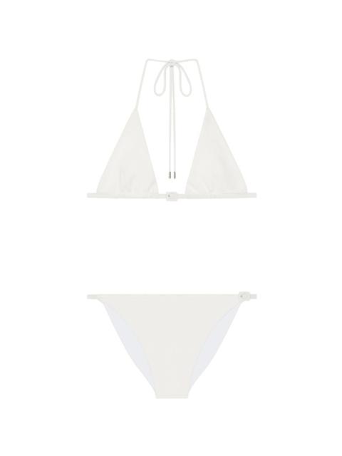 courrèges buckle-detail bikini set