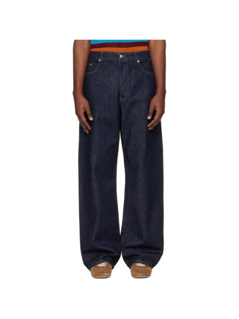 Dries Van Noten Blue Straight Leg Jeans