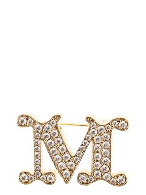 Max Mara Max Mara Mxafacella - Monogram Brooch With Crystals