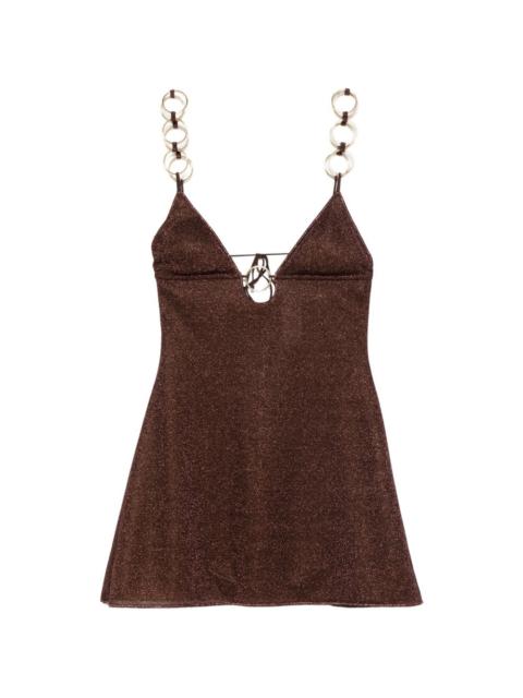 Oséree Lumière ring-detail mini dress