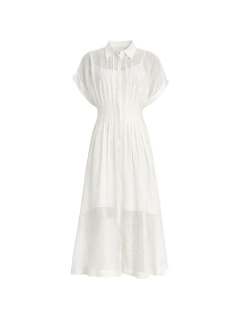 BOSS pleated shirt midi dress