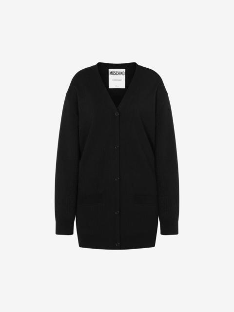 ALLOVER LOGO WOOL CARDIGAN