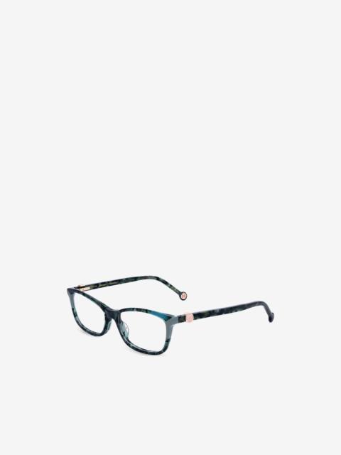 CAROLINA HERRERA tortoiseshell-effect rectangle-frame glasses