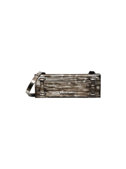 Silver & Brown Accordion Bag