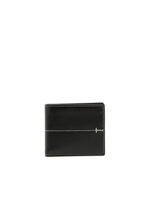 Tod's contrast-stitch detail wallet