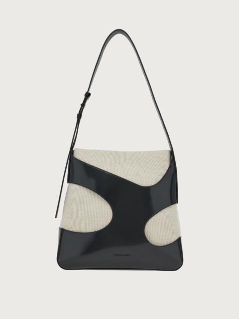 FERRAGAMO SHOULDER BAG WITH CUT-OUT DETAILING