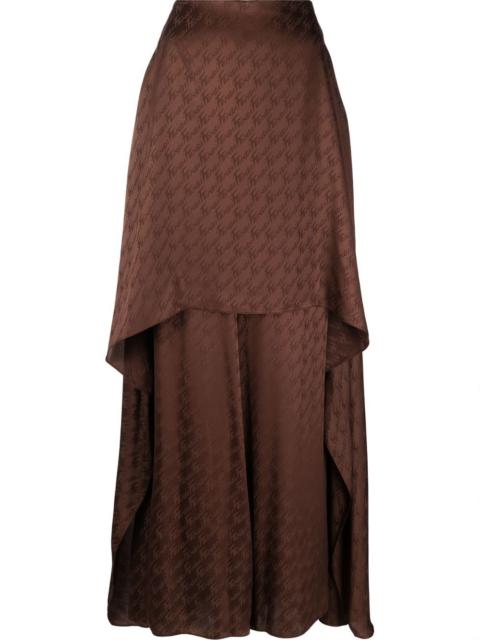 FENDI wide-leg monogram-pattern trousers