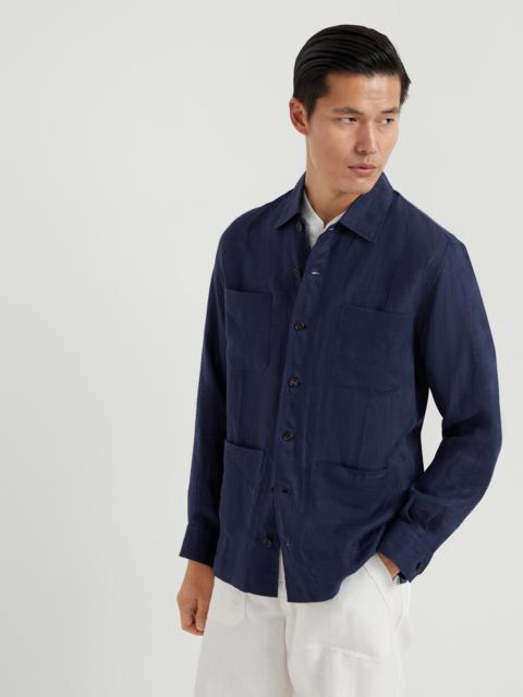 Brunello Cucinelli Linen easy fit guayabera