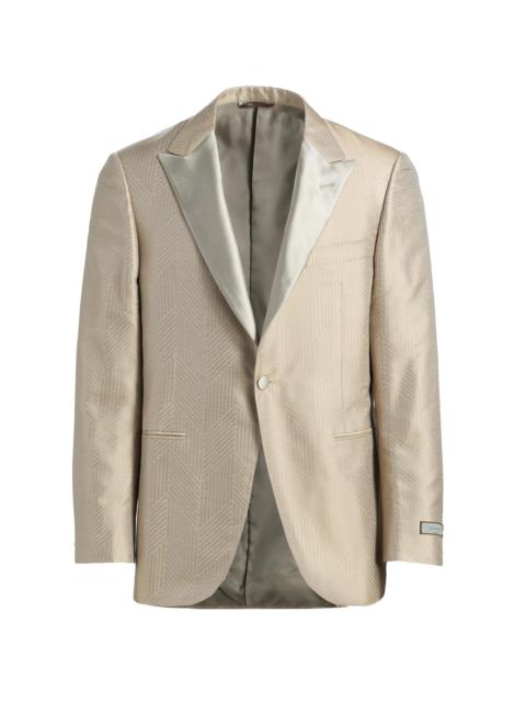 Canali Men's Macro Pattern Silk Dinner Jacket - Copper