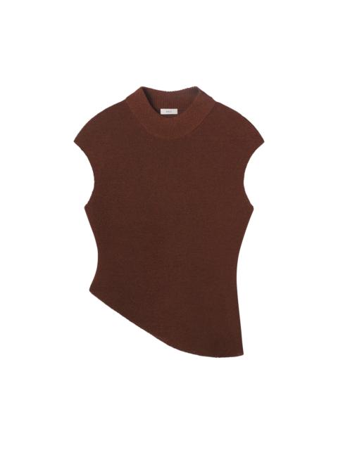 A.L.C. Edith Metallic Knit Asymmetric Top