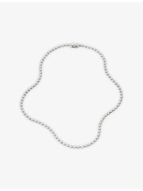 MISSOMA Tennis Round Silver Plated Brass And Cubic Zirconia Necklace