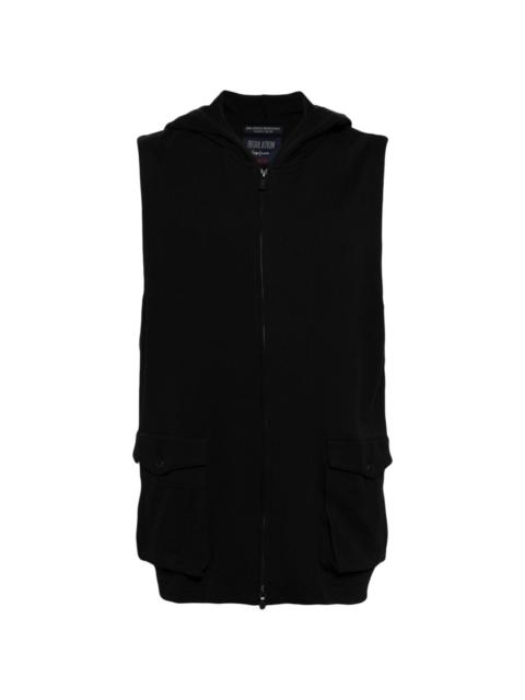 Yohji Yamamoto hooded zip-up cotton vest