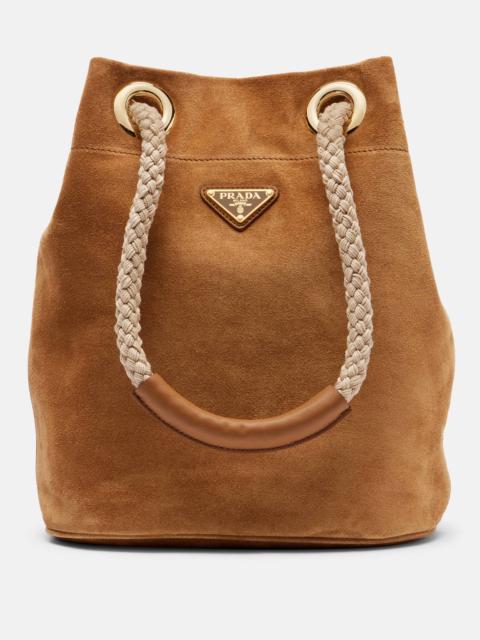Prada Prada Mariner Small suede bucket bag