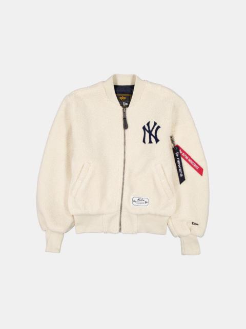 Nike NEW YORK YANKEES X ALPHA X NEW ERA MA-1 SHERPA BOMBER JACKET WOMENS
