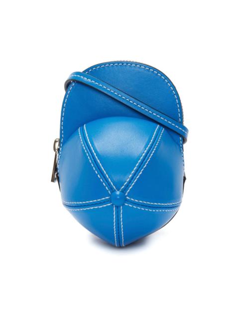 Cap leather crossbody bag
