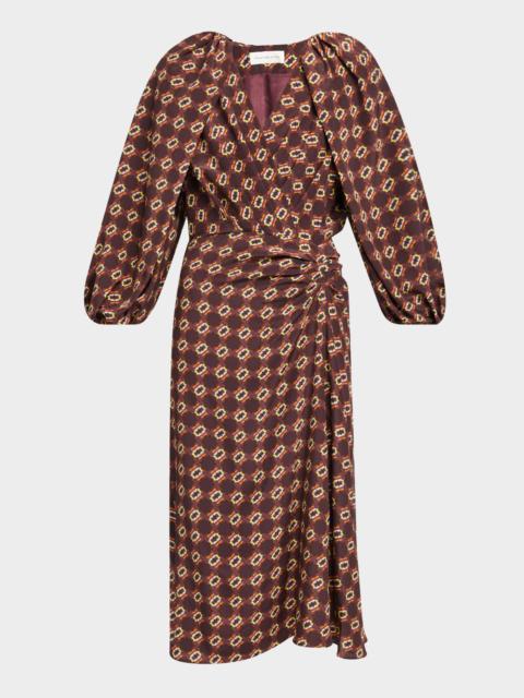 Dries Van Noten Divani Printed Silk Midi Dress