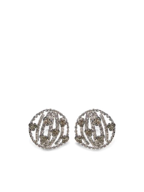 MAGDA BUTRYM crystal-embellished floral earrings
