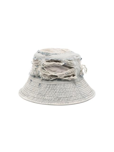 Rick Owens DRKSHDW distressed denim bucket hat