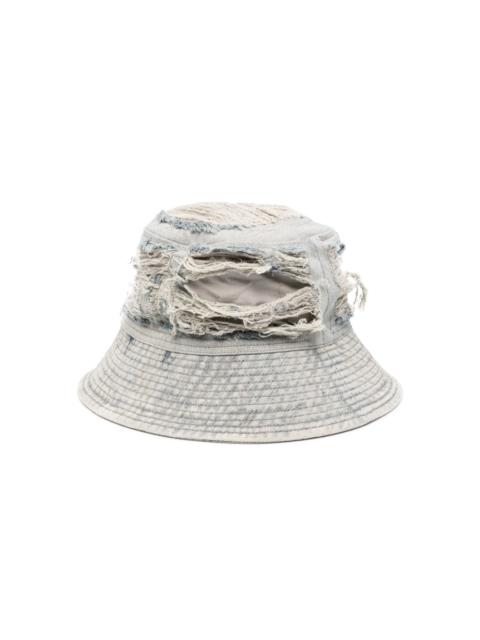 distressed denim bucket hat