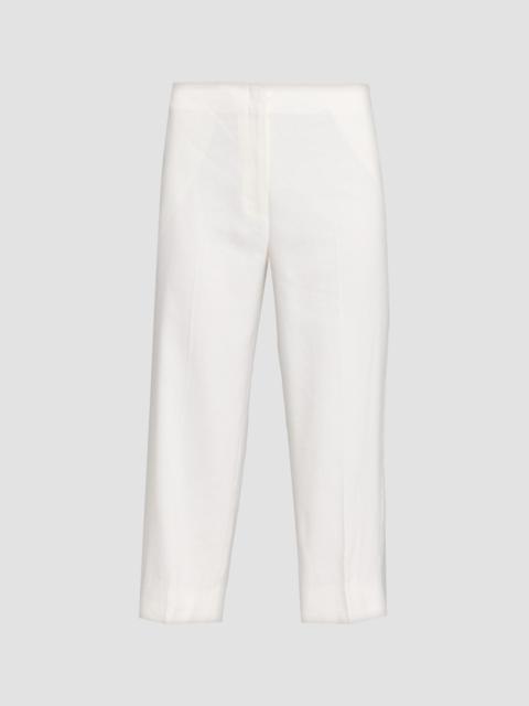 Theory Women's Linen-Blend Slit Capri Pants - Ivory