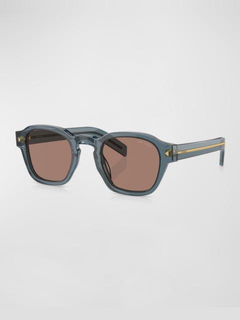 Men's Acetate Square Sunglasses