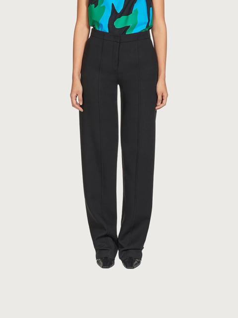 FERRAGAMO TECHNICAL WOOL TROUSERS