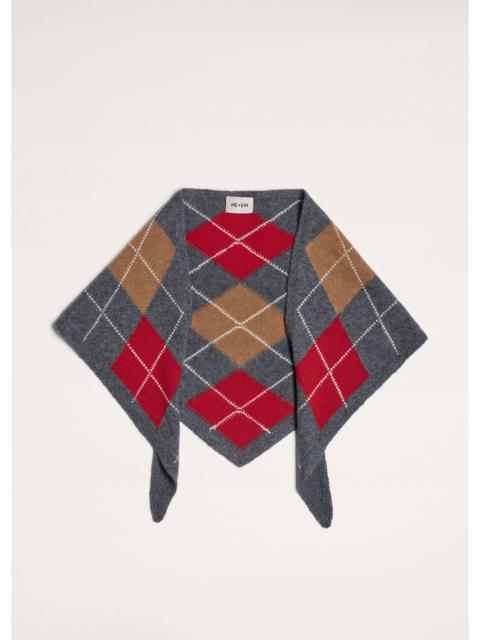 ME+EM Triangle Argyle Scarf