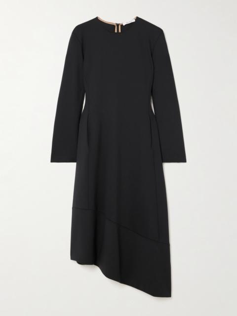 Max Mara Asymmetric Satin Midi Dress