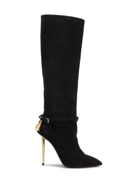 TOM FORD Suede Padlock Knee Boots
