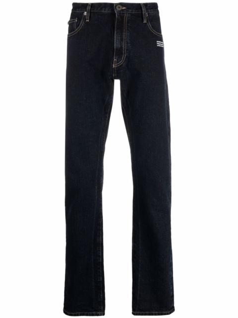 Off-White slim-fit logo-print denim jeans