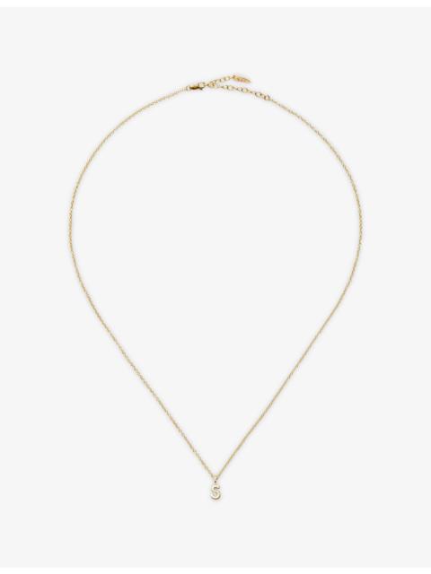 MISSOMA Fine Initial Mini S 14ct Yellow Gold Pendant Necklace