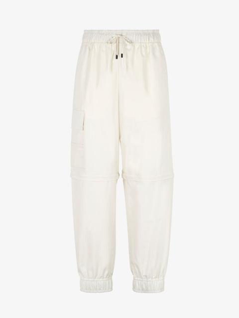 FENDI White cotton pants