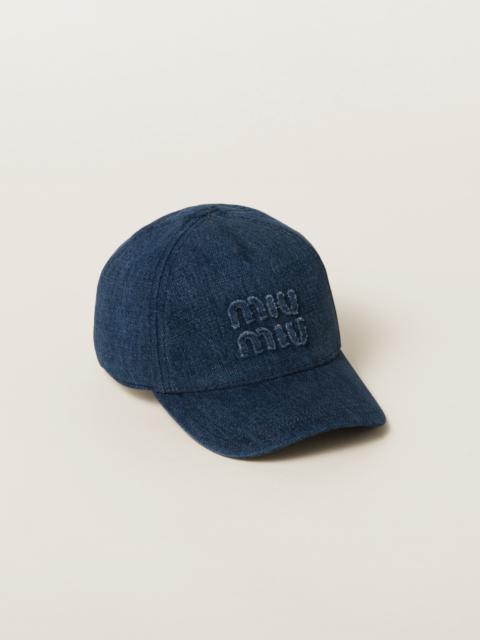 Denim baseball cap