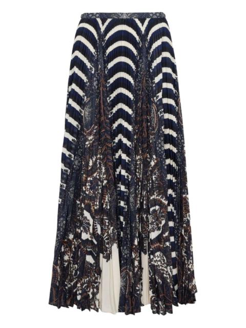 ULLA JOHNSON Shayna high waist pleated midi skirt